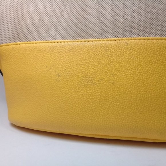 Dana Buchman Shoulder, Hand or Crossbody Bag in Yellow and Tan - Picture 12 of 14